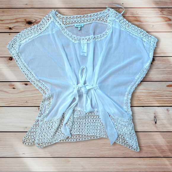 Other - NWT BEBE Swimsuit Coverup Crochet Tiffany Tunic